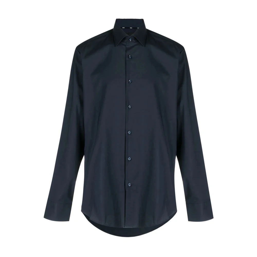 Hugo Boss Katoenen overhemd met Kent kraag Blue Heren
