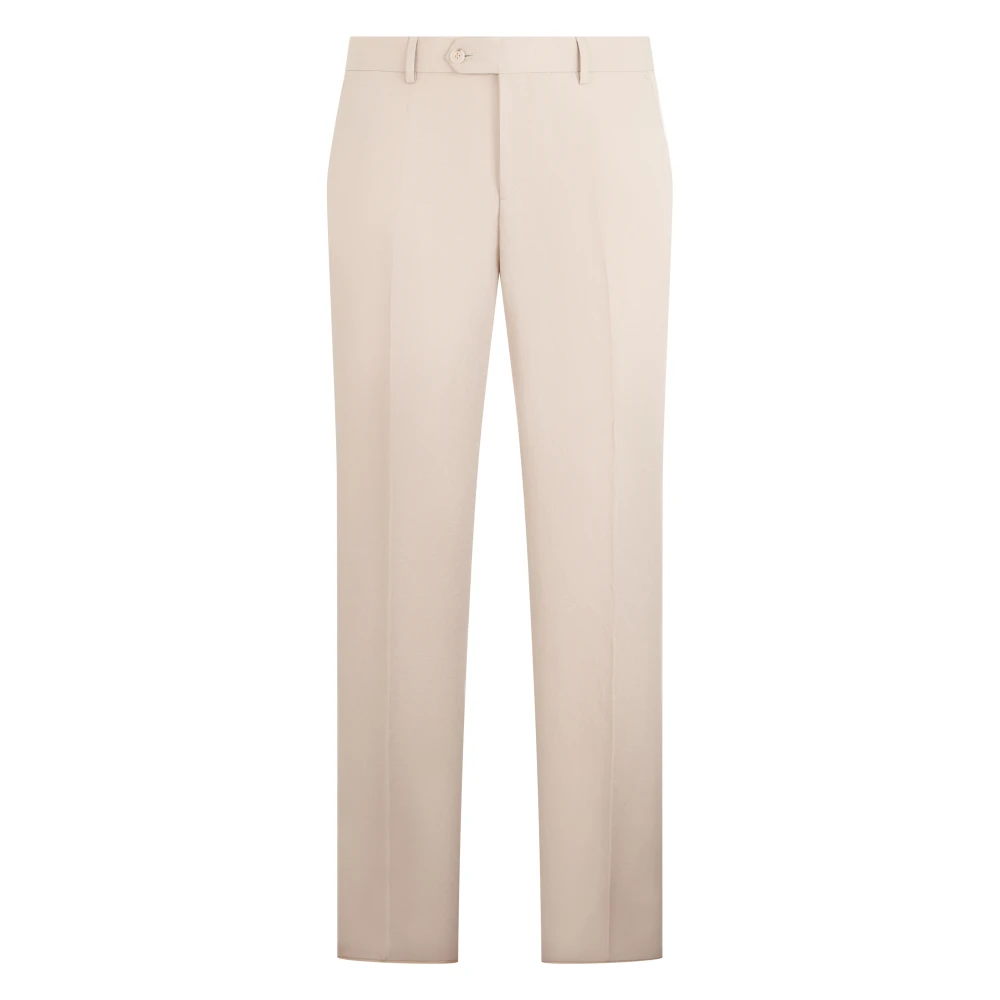 Hugo Men's Beige Slim-Fit Trousers, L, Slim Fit Trousers