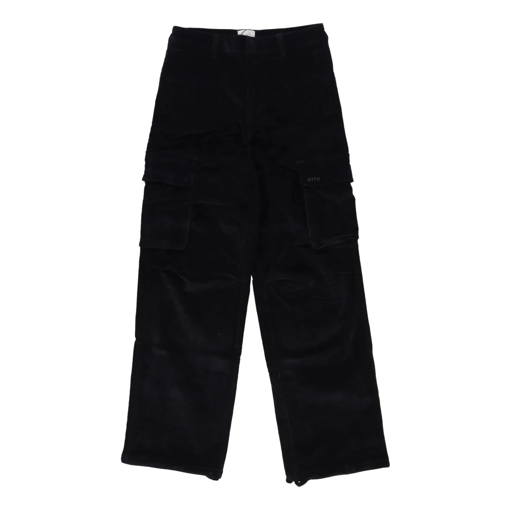 Arte Antwerp Blue Corduroy Cargo Trousers - Male - Straight Trousers - W30 - Trousers