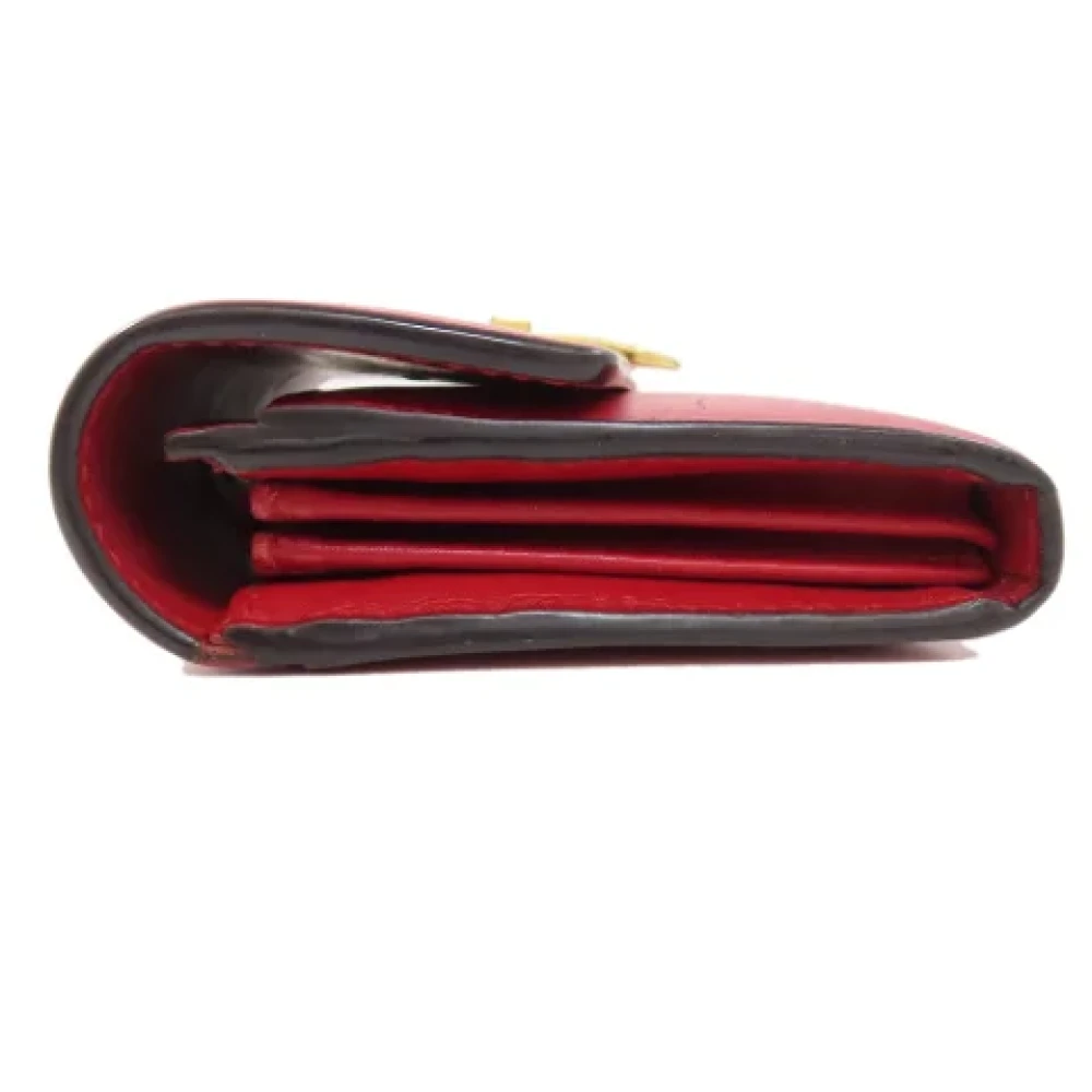 Gucci Vintage Pre-owned Leather wallets Red Dames