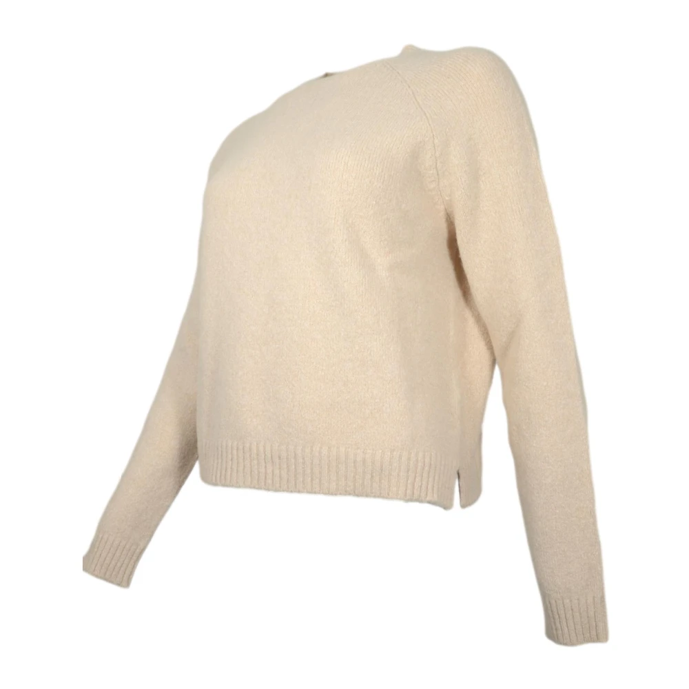 Hugo Boss Elegant Crewneck Sweater Febisan Ivory White Dames