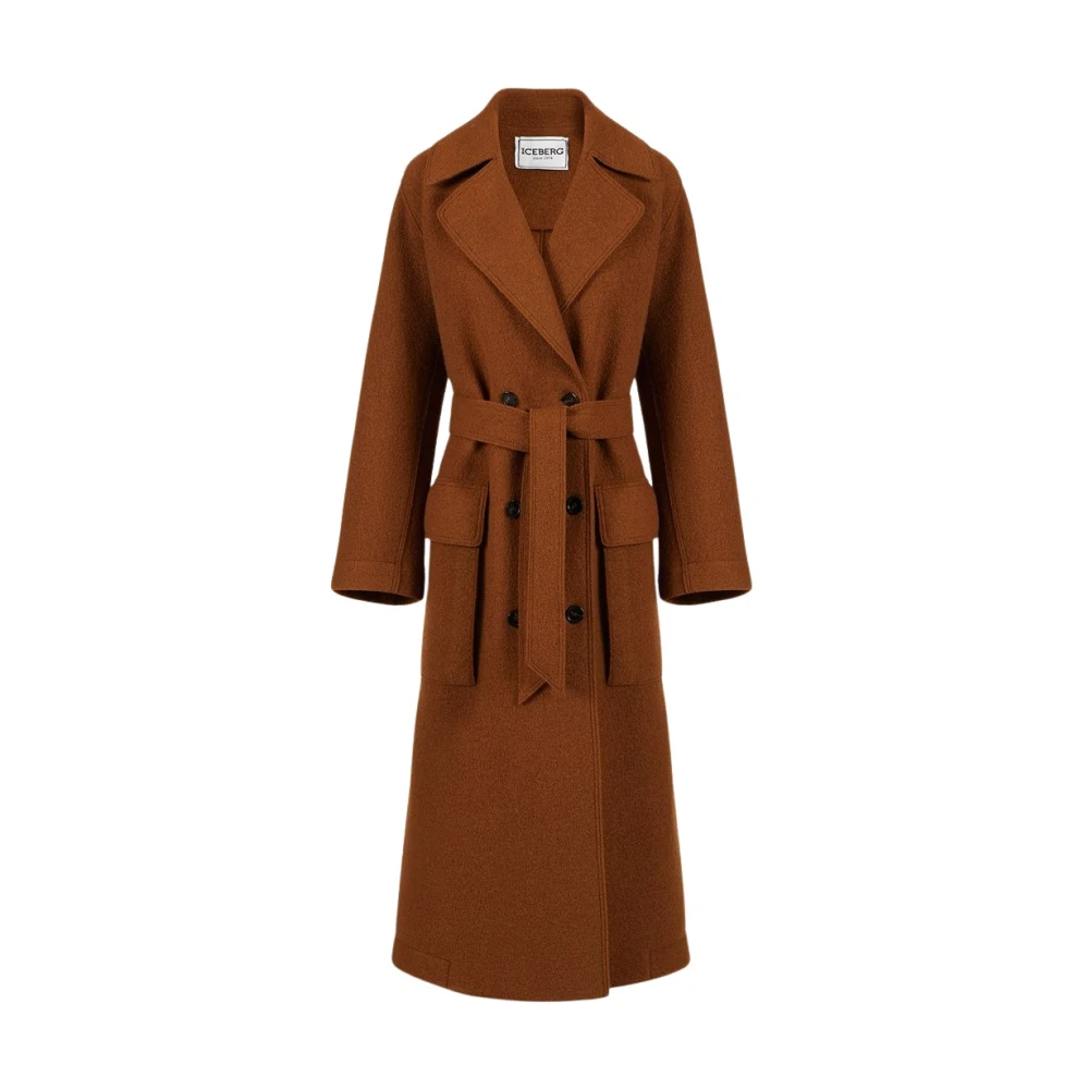 Iceberg Omkeerbare jas met imitatieleren inzetstukken Beige Dames