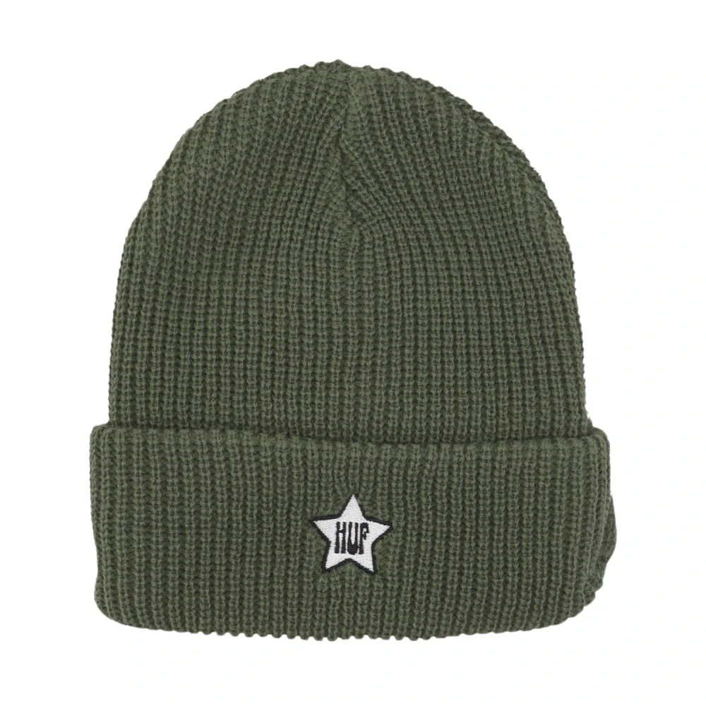 HUF Geribbelde Visor Beanie Avocado Mannen Hoed Green Unisex