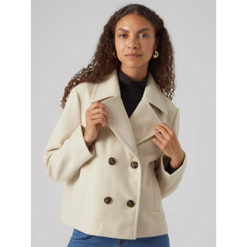 Vero Moda Vincemia Korte Jas White Dames