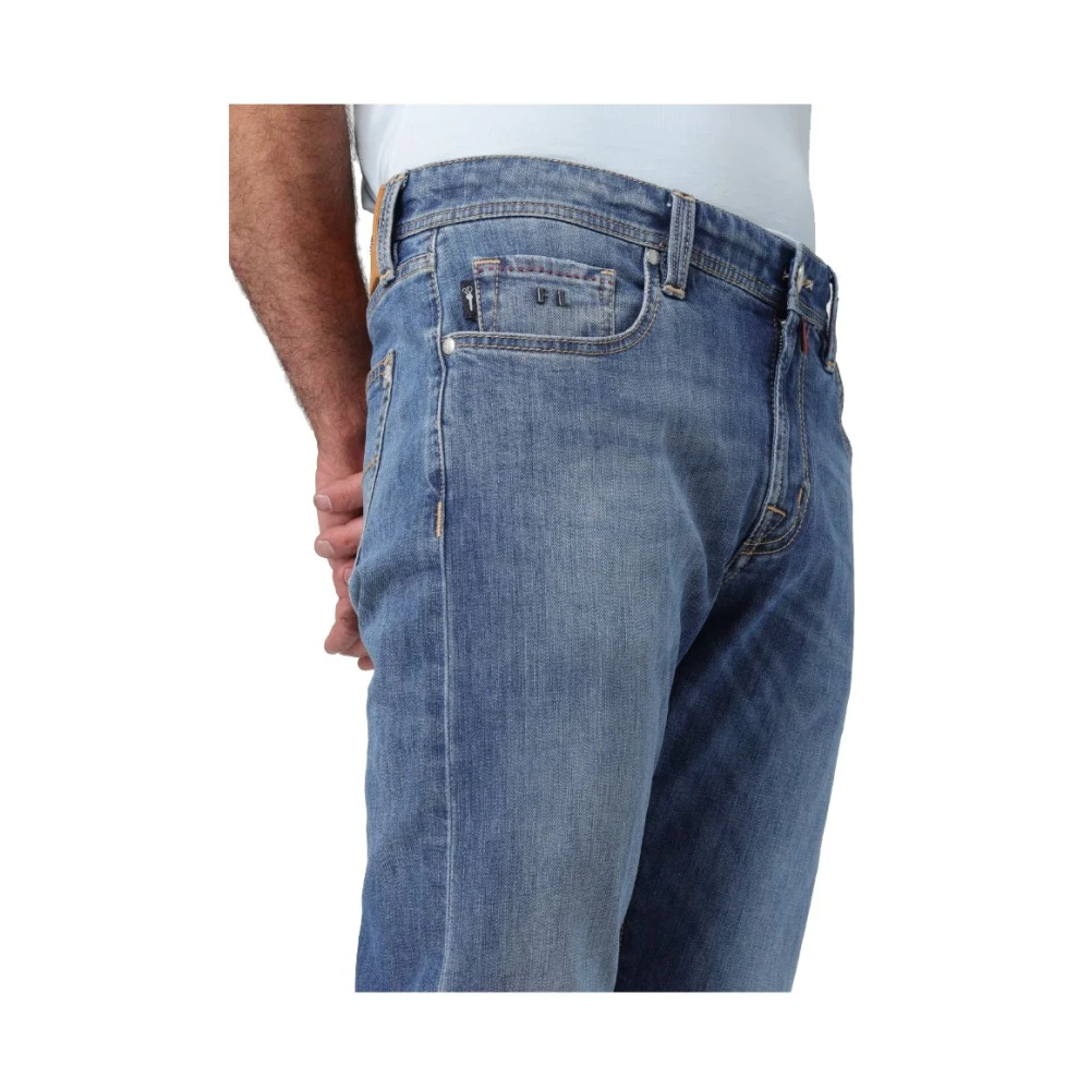 Tramarossa Blauwe Katoenen Jeans Broek Blue Heren