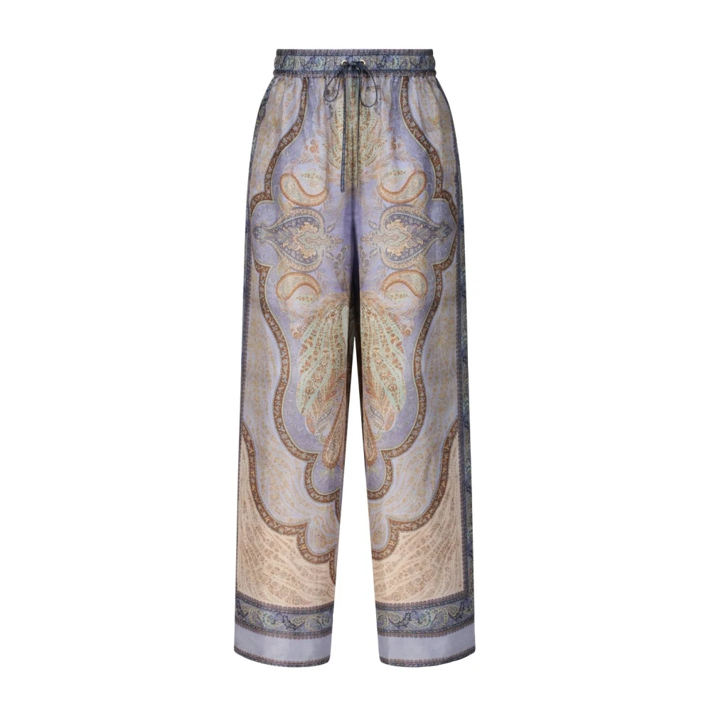 Zimmermann Vrouw Blauw Broeken Dames, 3XS, Wijde Broek