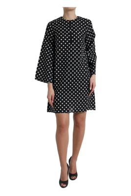 Polka Dot Nylon Shift Mini Klänning