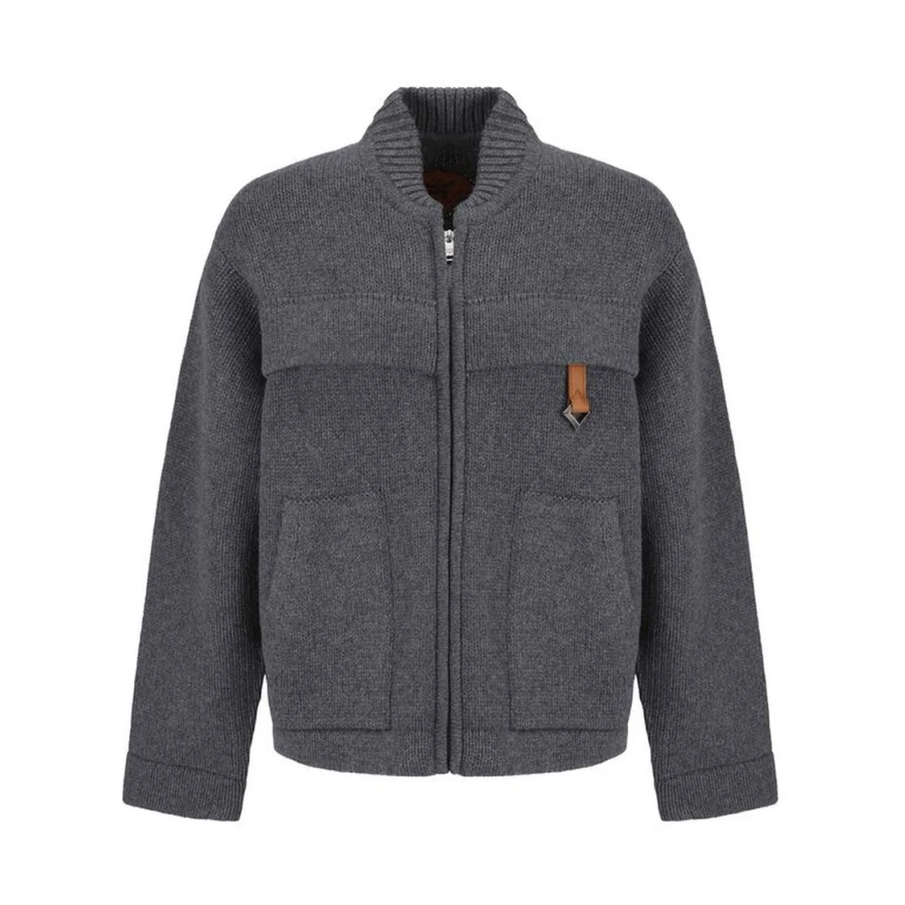 MCM Wollen Vest met Dubbele Schuifrits Gray Heren