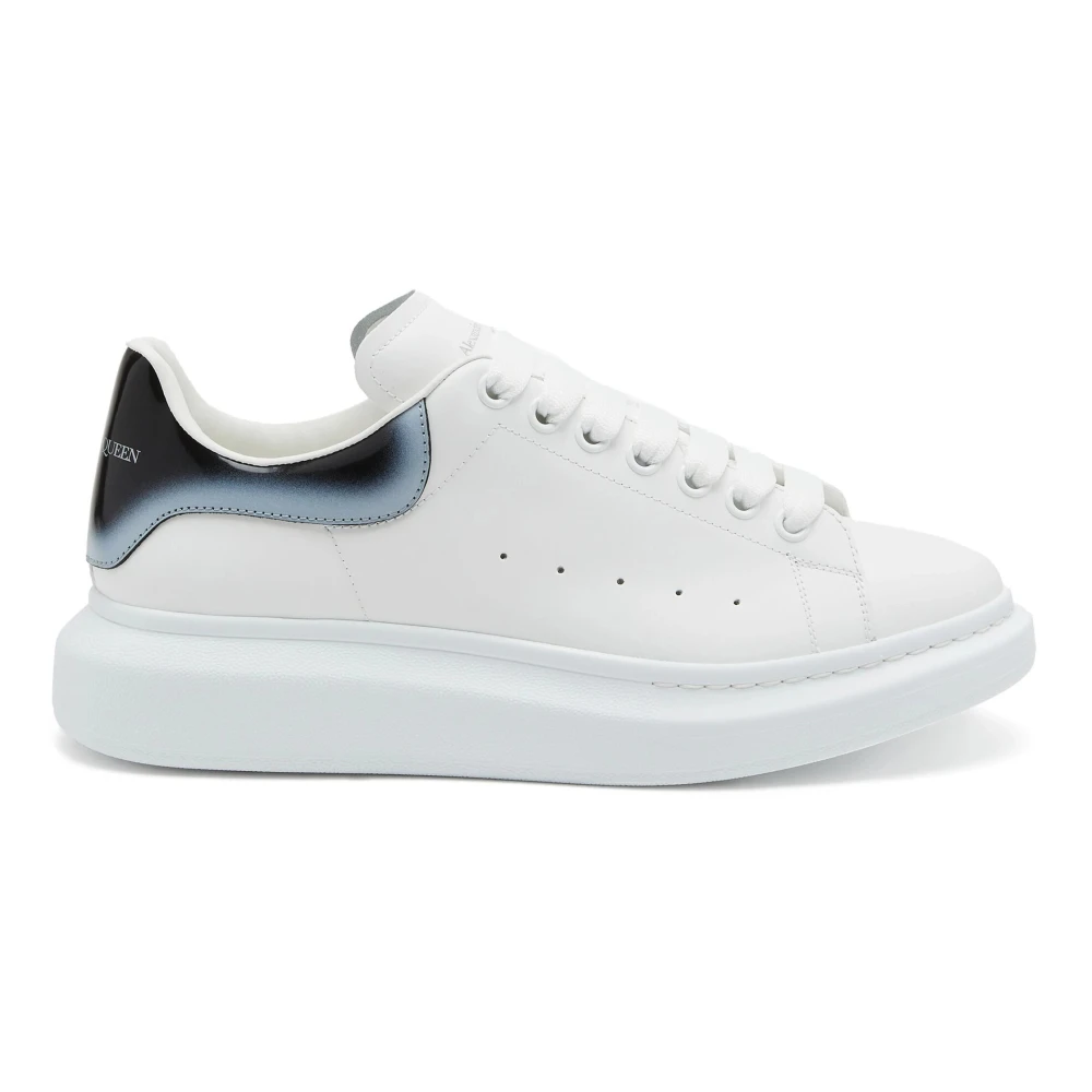 Hvide Oversized Sneakers med Sort Hæl