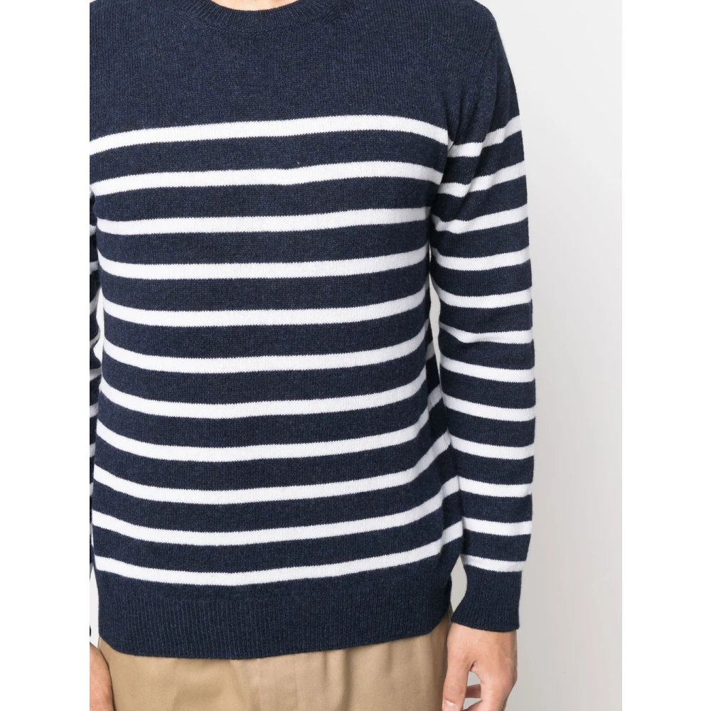 A.p.c. Gestreepte Marineblauwe Trui Blue Heren