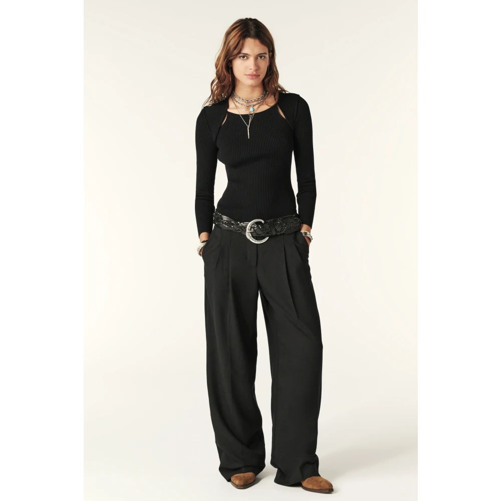 BA&SH Zwarte Pietra Jumper Moderne Top Black Dames