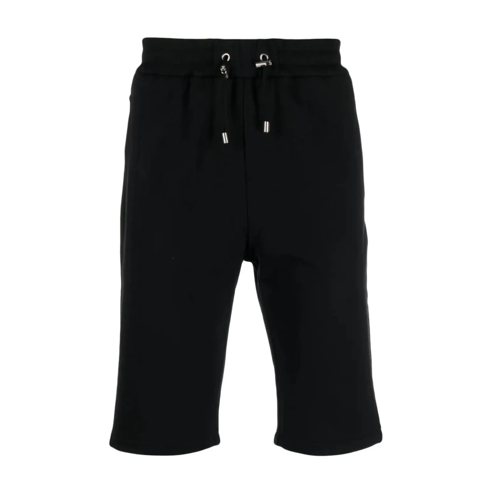 Balmain Organisch katoenen shorts Black Heren
