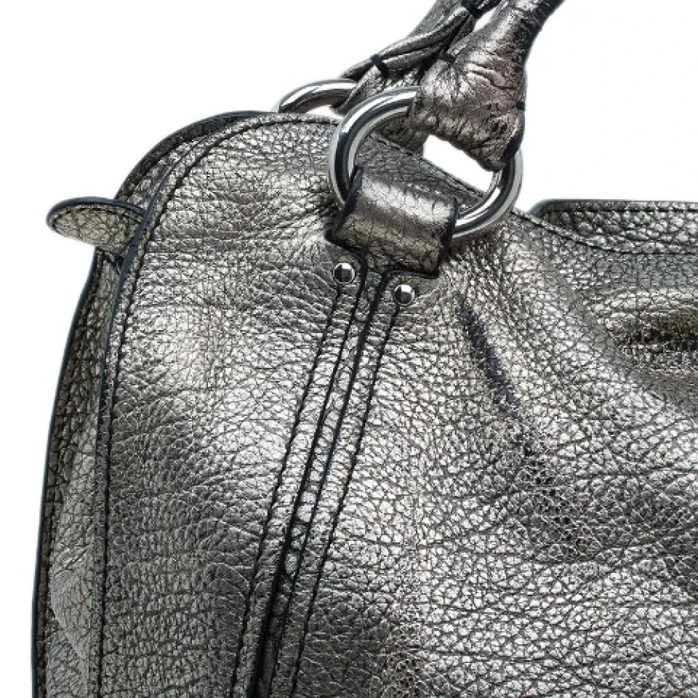 Celine Vintage Pre-owned Leather handbags Gray Dames