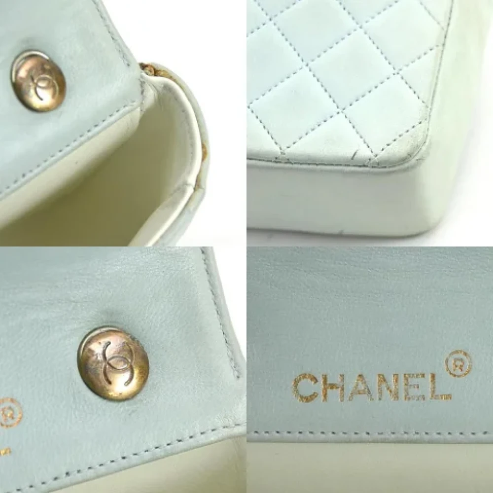 Chanel Vintage Pre-owned Leather chanel-bags Blue Dames