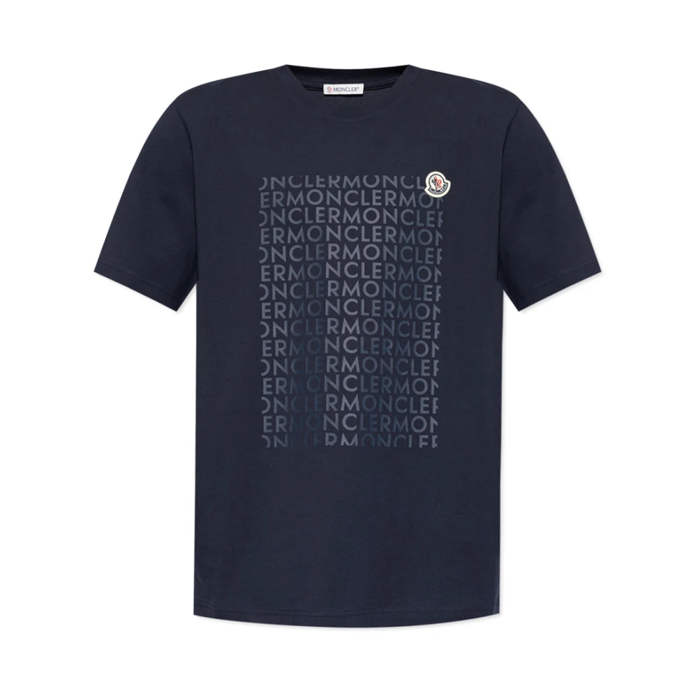 Moncler - Tops > T-Shirts - Blue - Moncler - Modalova