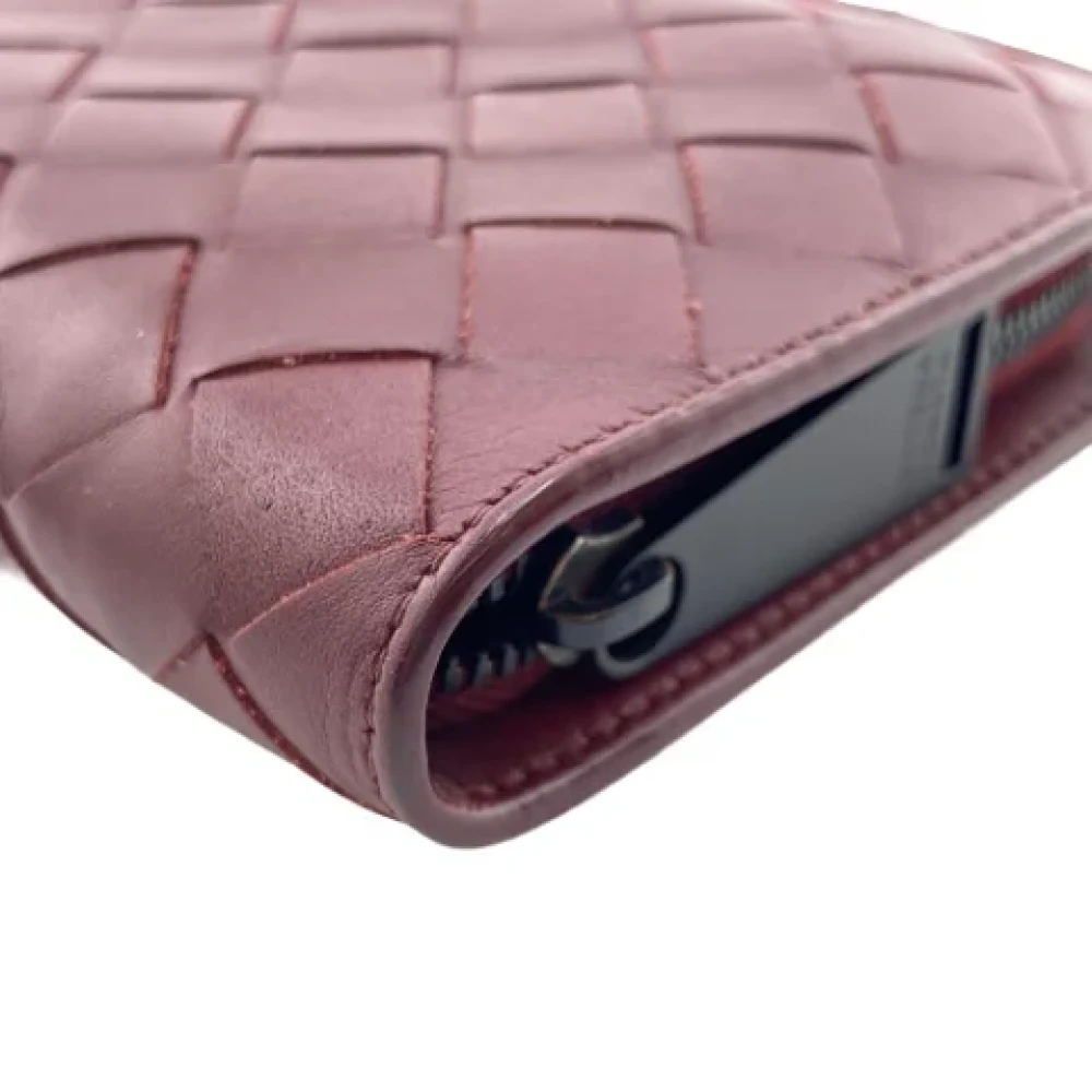 Bottega Veneta Vintage Pre-owned Leather wallets Red Unisex