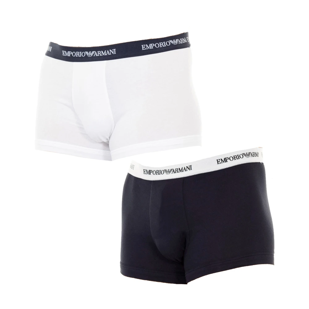 Emporio Armani Men's Multicolor Underpants, Xl, Pack Of 2 Stretch Cotton Boxers