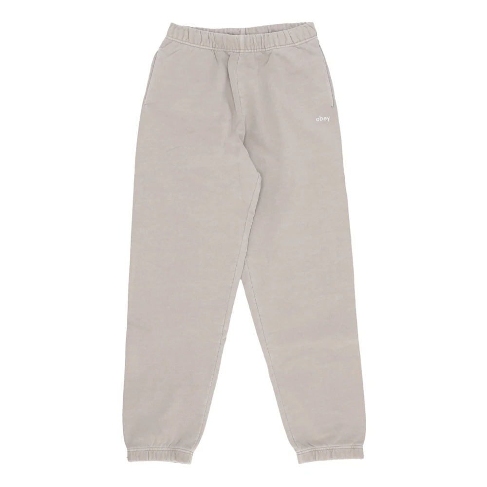 Obey Steenpigment Sweatpants met elastische taille Gray Heren
