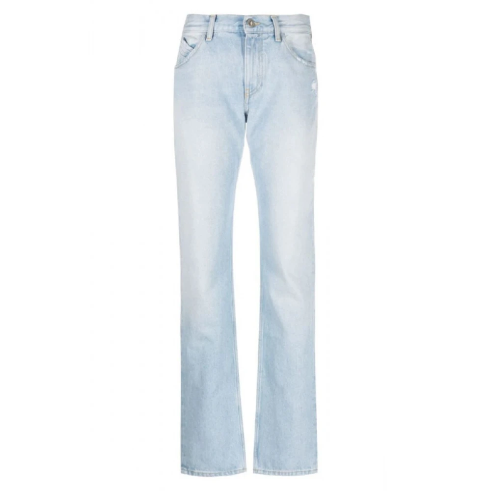 The Attico Sky-Blue Straight-Leg Jeans voor Aw23 Blauw Dames