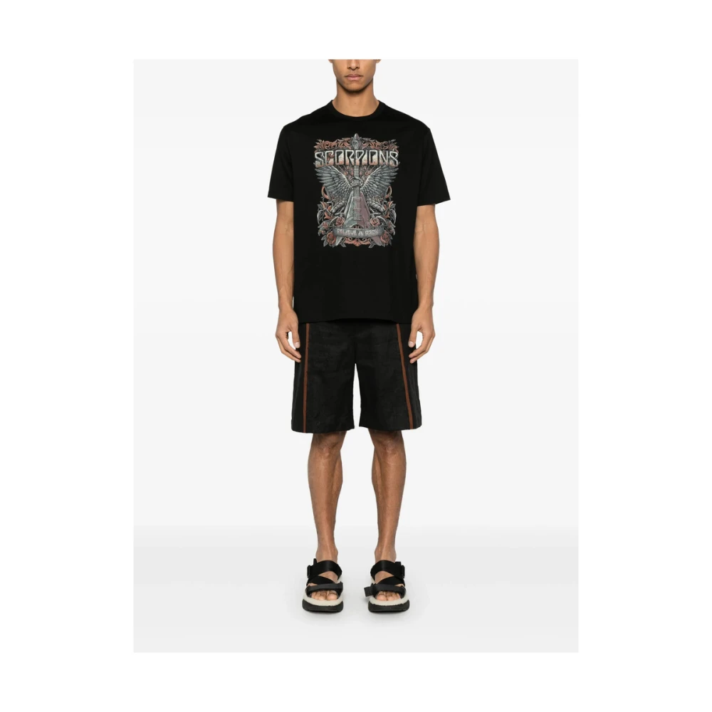 Junya Watanabe Zwart Crew Neck T-shirt Black Heren