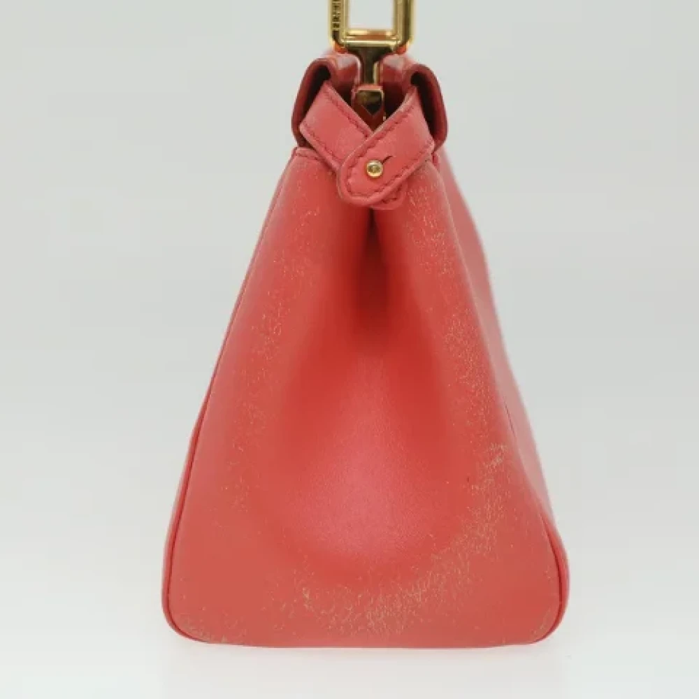 Fendi Vintage Pre-owned Leather handbags Orange Dames