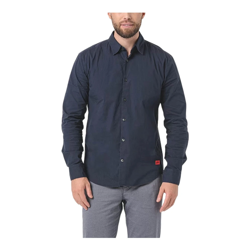 Hugo Boss Lange mouwen overhemd Blue Heren