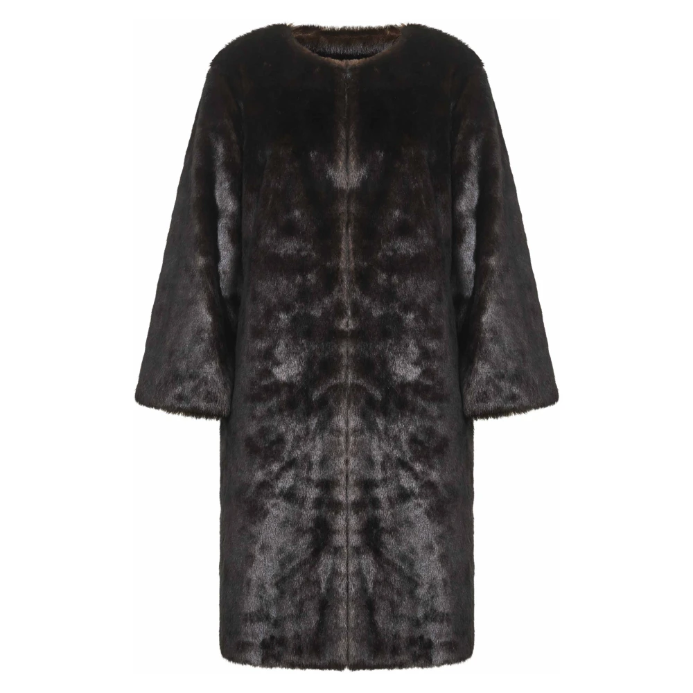 Loulou Studio Women's Brown Moore Faux Fur Coat - Single-Breasted Coats - 3XS - Coats