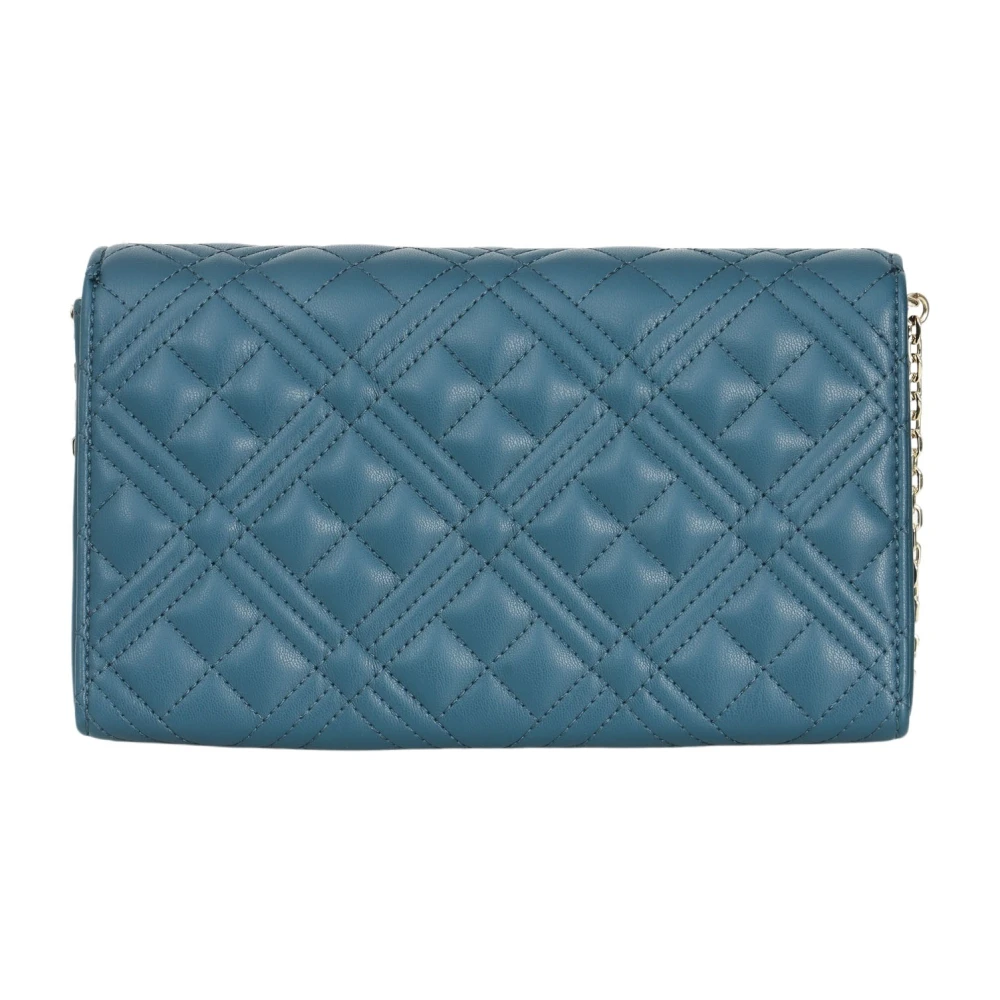 Love Moschino Gewatteerde Smaragdgroene Clutch Tas Green Dames