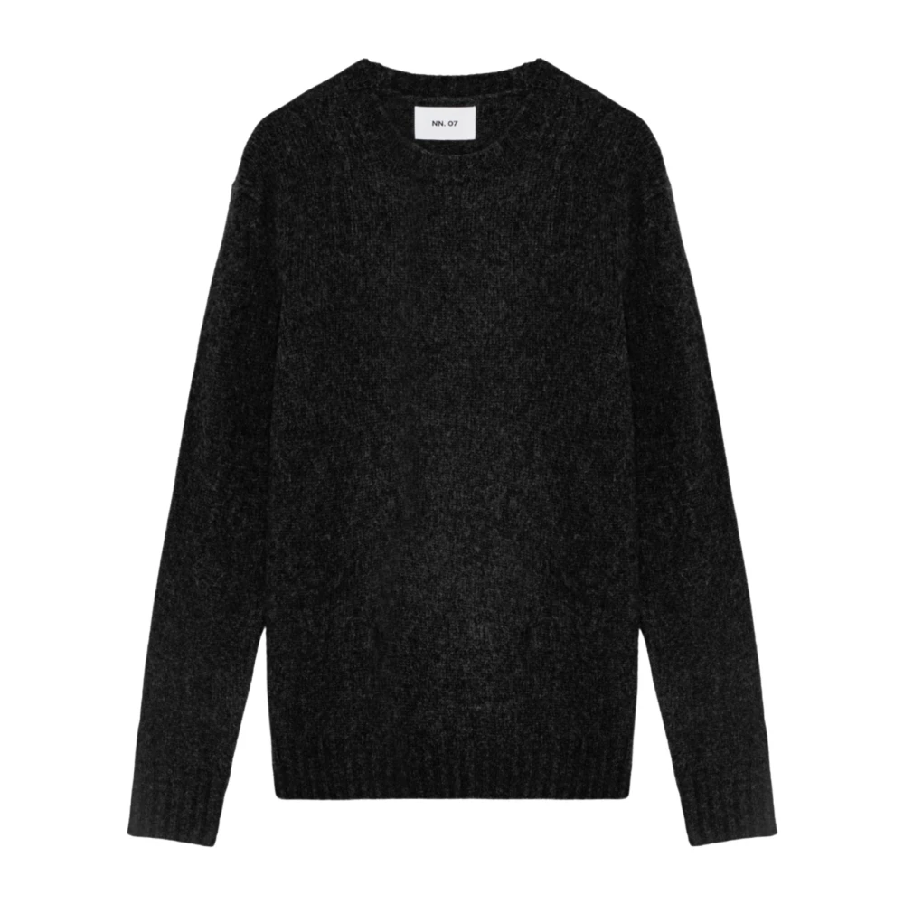Nn07 Zwarte Merinowollen Trui Black Heren