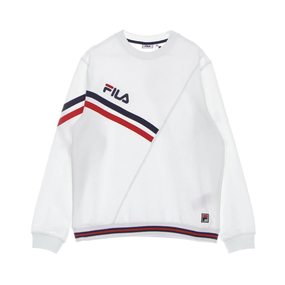 Fila Men's White Lightweight Crewneck Sweatshirt Bright - Sweatshirts - Xs - Sweatshirts & Hoodies