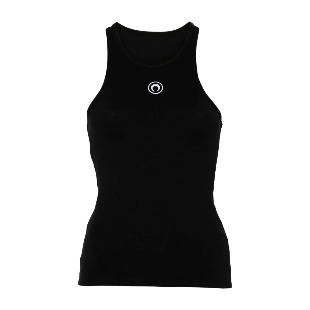 Marine Serre Zwarte Top met Stijl Black Dames