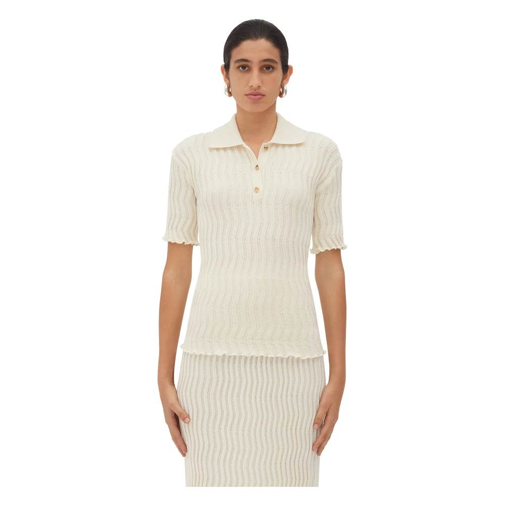 Bottega Veneta Witte Wol Button-Up Shirt White Dames