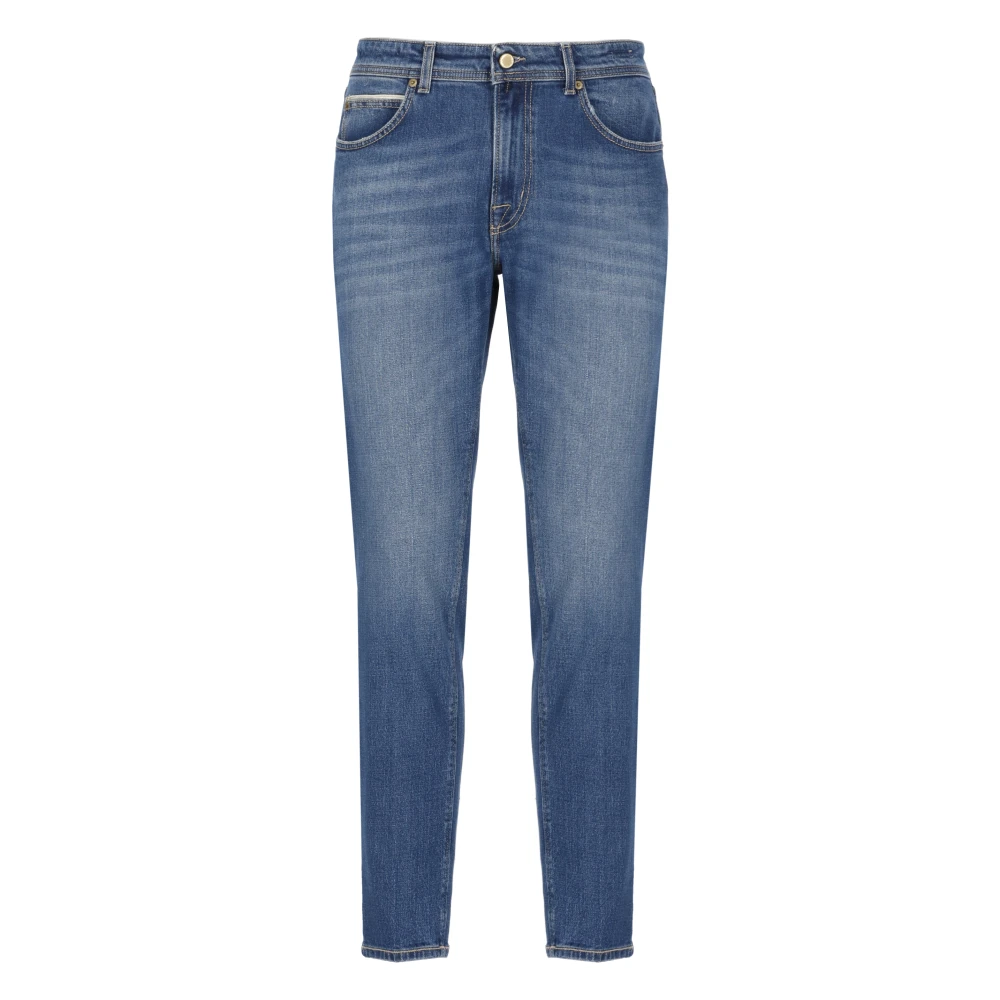 Briglia Blauwe Katoenen Jeans met Riemlussen Blue Heren
