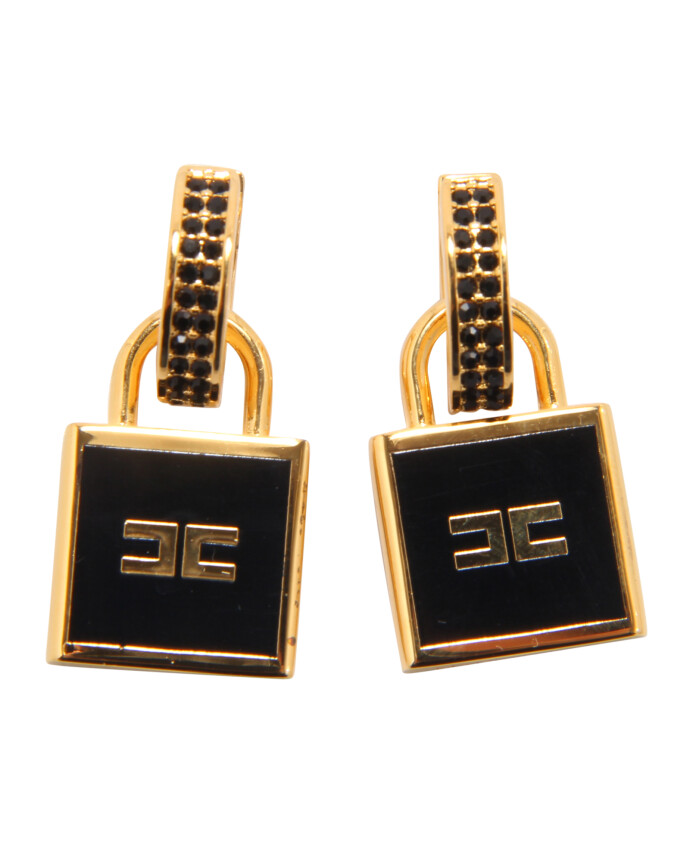 gold-and-black-hoop-earrings-with-lock-charms
