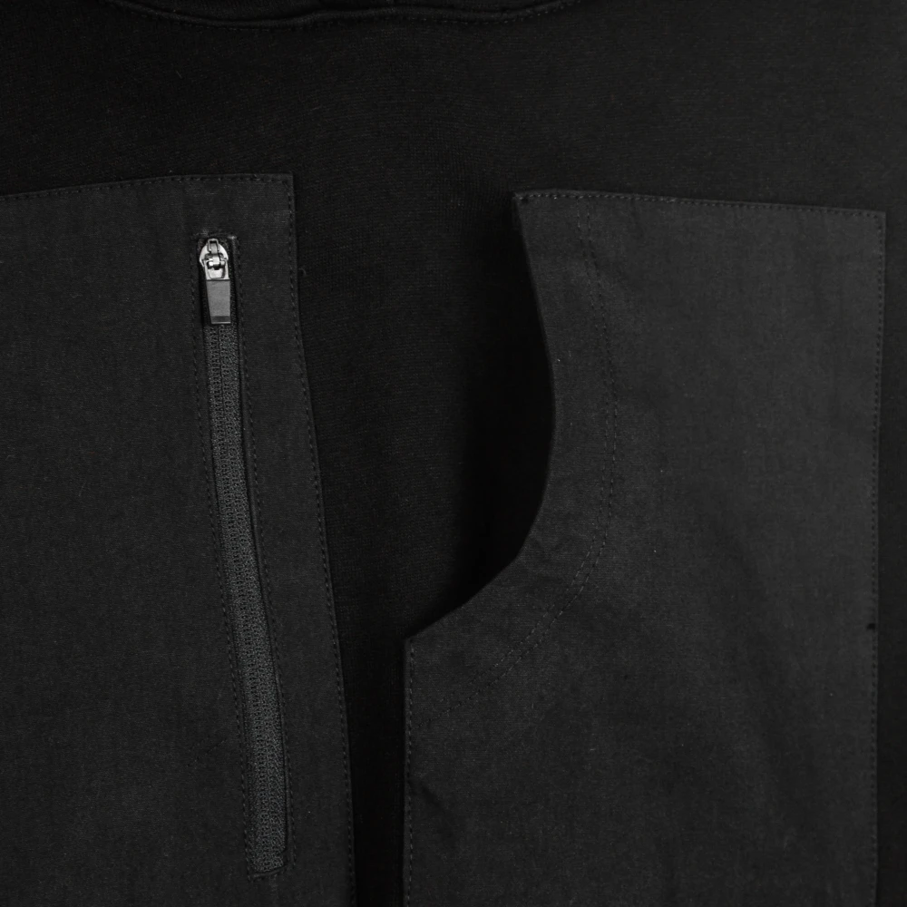 Dolly Noire Zwarte Hoodie met Zakken voor Mannen Black Heren