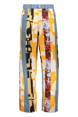 Contrast Insert Jeans