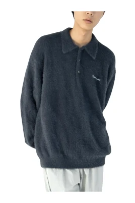 SCT-Logo Shaggy Knit Polo