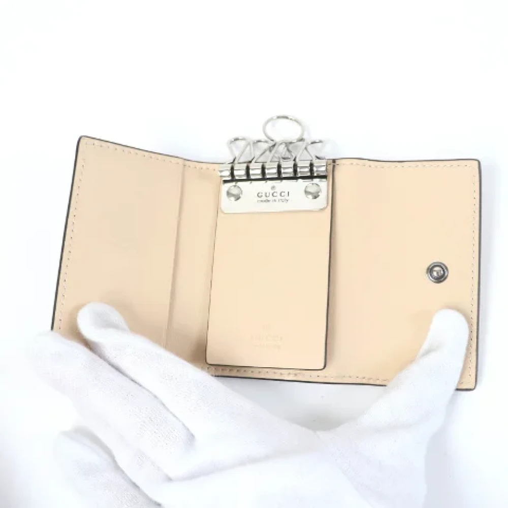 Gucci Vintage Pre-owned Canvas key-holders Beige Dames