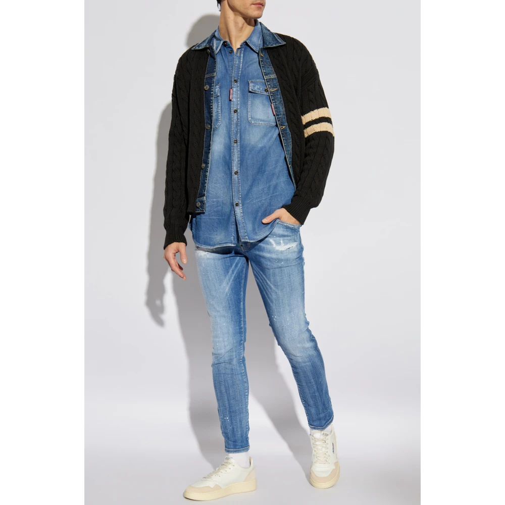 Dsquared2 Denim overhemd Blue Heren