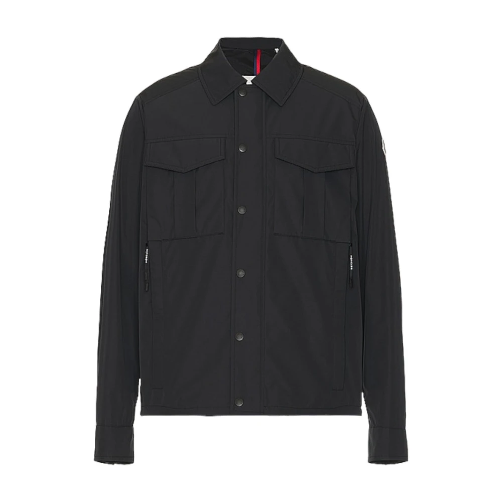 Moncler Waterafstotende Overhemdjas Zwart Black Heren
