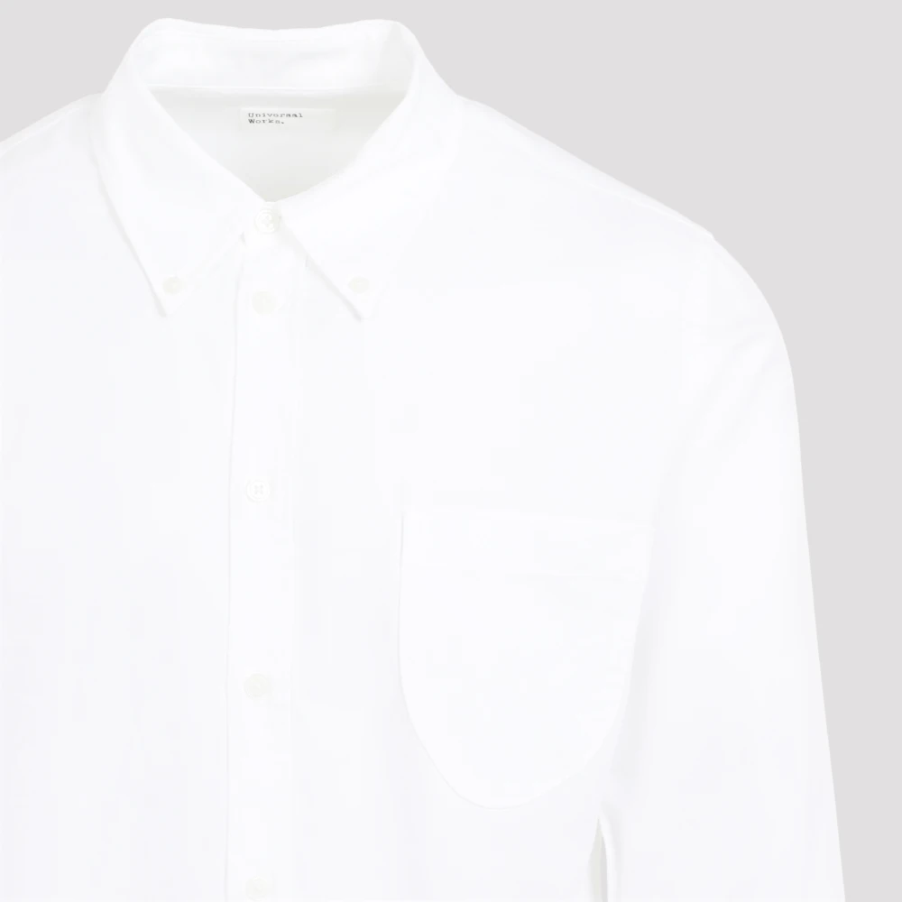 Universal Works Witte Katoenen Daybrook Shirt White Heren