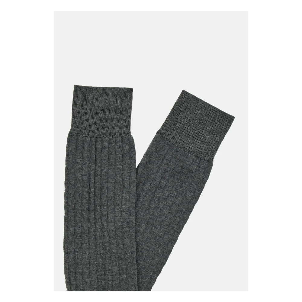 Boggi Milano Sokken van katoenmix Jacquard Black Heren