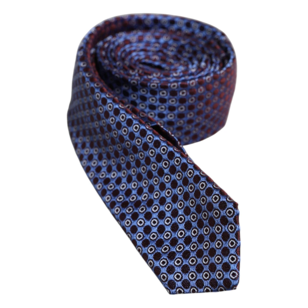 Dolce & Gabbana Unisex Multicolor Ties, One Size, Circles Silk Necktie Tie