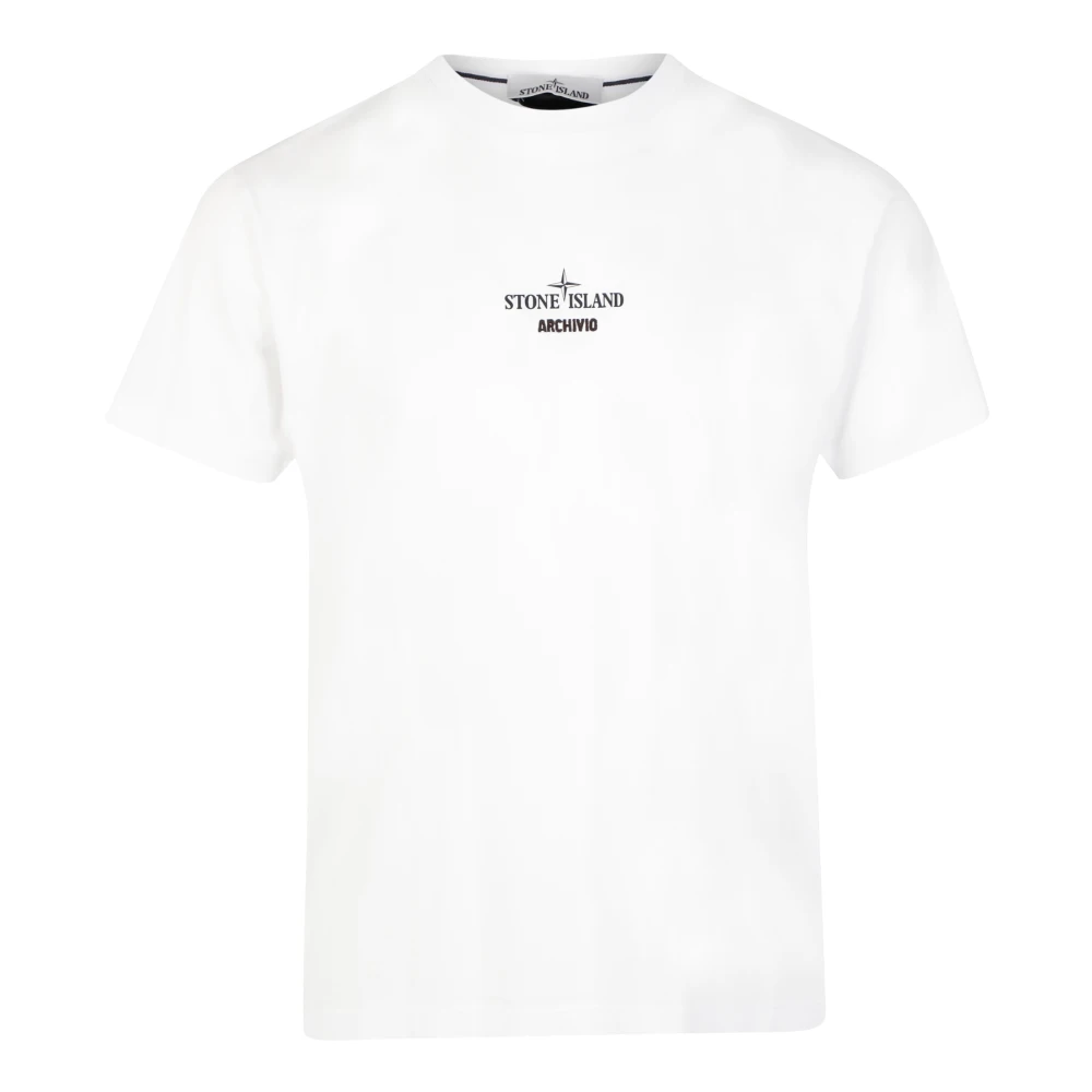Stone Island Witte Jersey T-shirts en Polos White Heren