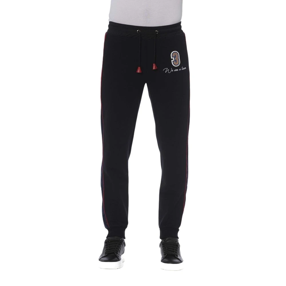 Trussardi Sportieve Zwarte Katoenen Jeans & Broek Black Heren