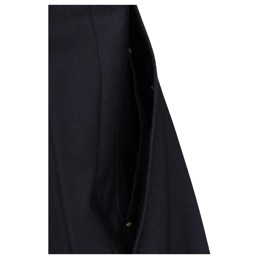 club of comfort Comfortabele platte voorkant wollen stretchbroek Black Dames