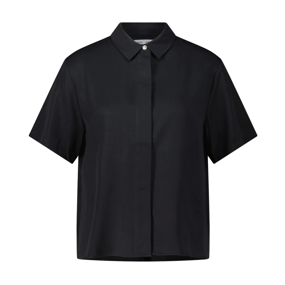 Samsøe Klassieke korte mouwen blouse Black Dames