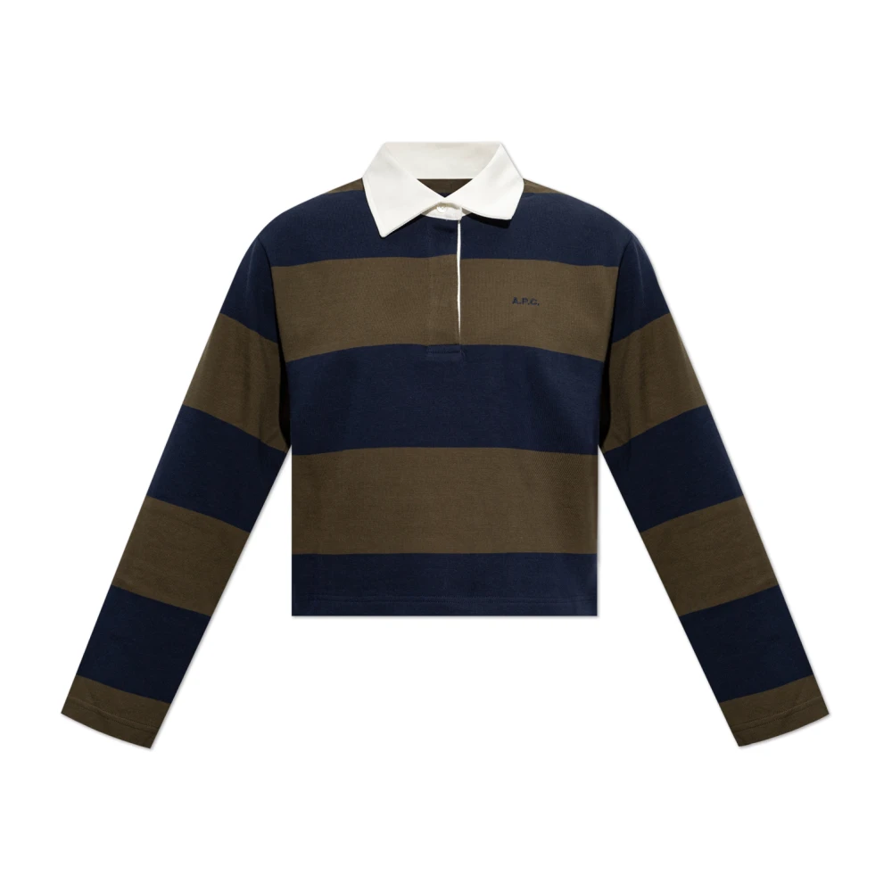 A.p.c. - Camisa Polo De Manga Larga - Tops - Mujer - Verde - Xs