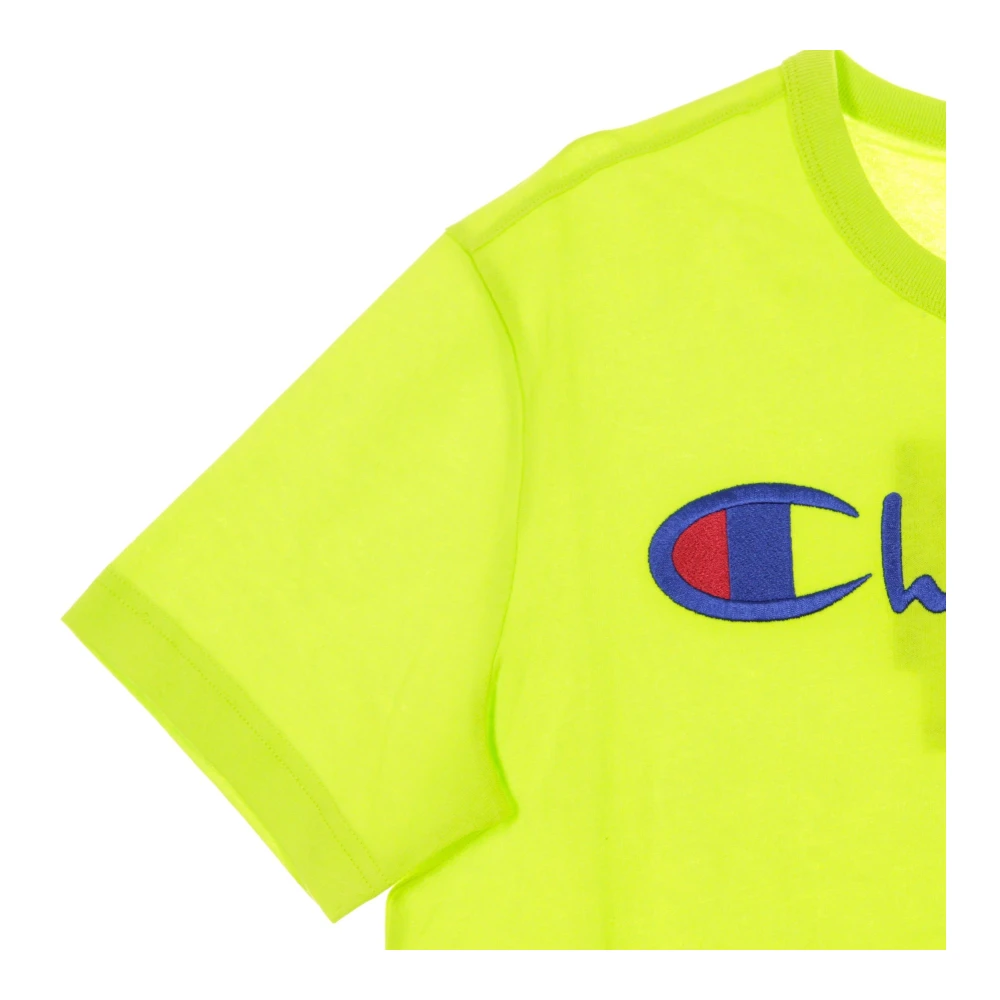 Champion Fluo Green Crewneck Tee Green Heren