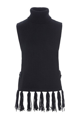gilet-tricote-noir-avec-franges